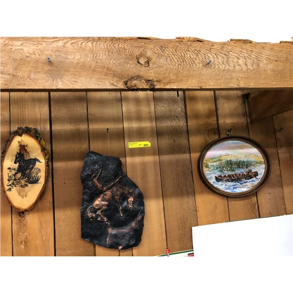 Group of 3 Paintings and Horse Pictures