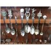 Image 2 : Large Shadow Box Collection of Collectible Spoons in wood box - approx. 16in x 44in - approx. 124 sp