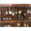 Image 3 : Large Shadow Box Collection of Collectible Spoons in wood box - approx. 16in x 44in - approx. 124 sp