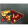 Image 4 : 3 Sets of Pool / Billiard Balls with racking tray
