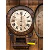 Image 4 : Vintage Clock with elaborate woodwork - approx. 17in x 4in x 27in - wood has some cracking from age