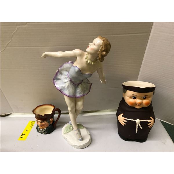 Royal Doulton Sailor Creamer, German Rosenthal Ballerina & Gobel Milk Jug