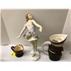 Image 3 : Royal Doulton Sailor Creamer, German Rosenthal Ballerina & Gobel Milk Jug