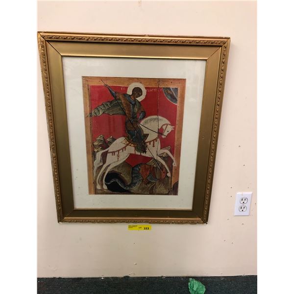 Mythical Horse and Rider Print - approx. 25 1/2in x 30in