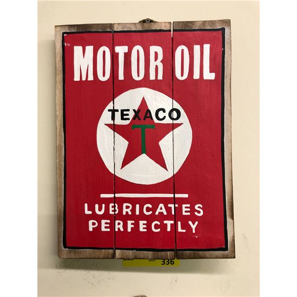 Texaco Motor Oil - reproduction signs - approx. 11 1/2in x 15 1/2in