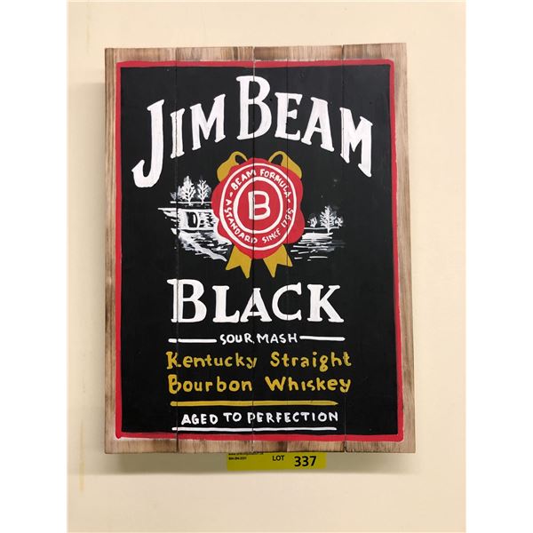 Jim Beam Black Bourbon Whiskey - reproduction signs - approx. 12in x 16in