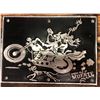 Image 1 : MUERTE MOTORCYCLE - Wood Reproduction Sign