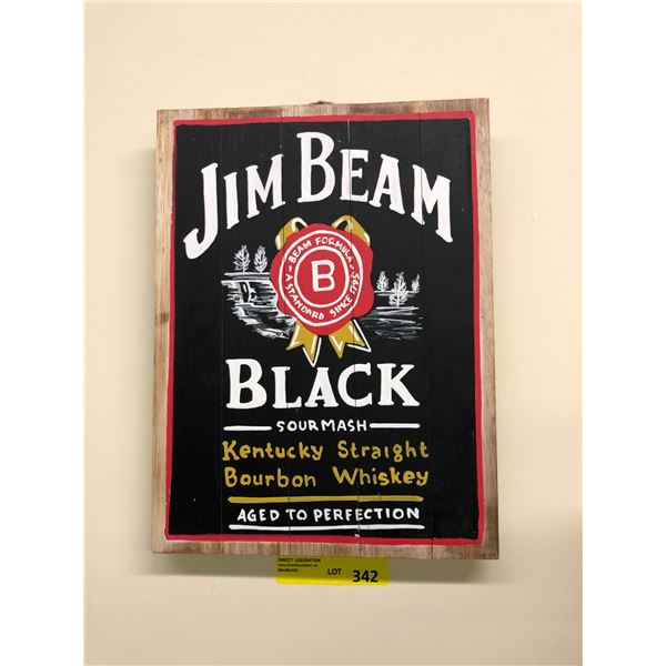 Jim Beam Black Bourbon Whiskey - reproduction signs - approx. 12in x 16in