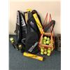 Image 1 : Group Lot of Tennis Racks & Balls and other sporting good items