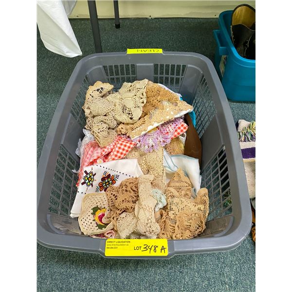 Basket of Vintage Linens