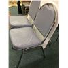 Image 2 : Two Vintage Stacking Chairs - Grey