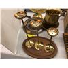Image 2 : Collection of Brass Bankers Light, Pots, Candle Holders and Plates