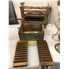 Image 1 : Collection of Antique Clothing Wringer , Vintage Box and Cigar Forming Mold