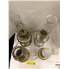 Image 2 : Lot of 4 Glass Vintage Lanterns