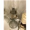 Image 3 : Lot of 5 Vintage Glass Lanterns and one marble table lamp without shade
