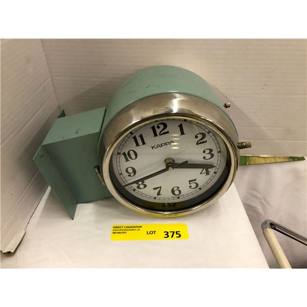 Vintage Two Sided Clock made by Kappa - possibly used in a train depot or school