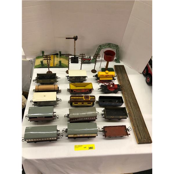 Collection of Model Train parts and Accessories - approx. 12 cars and 9 accessories