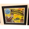 Image 1 : Framed Copyright Advertisement of "CAROLINA CANNONBALL" Edition 55/68 - approx. 16in x 13 1/2in