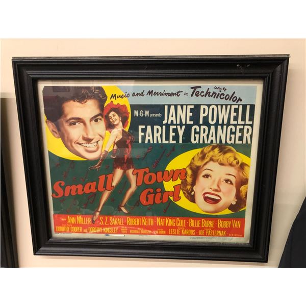 Framed Copyright Advertisement "Small Town Girl" - Edition 23/46 - approx. 16in x 13 1/2in