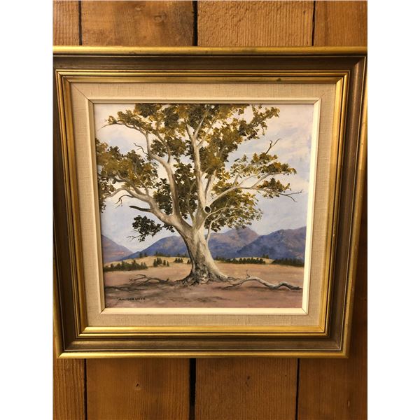 "WILPENA" - framed original oil  painting on board by Margorie Green - approx. 16in x 16in