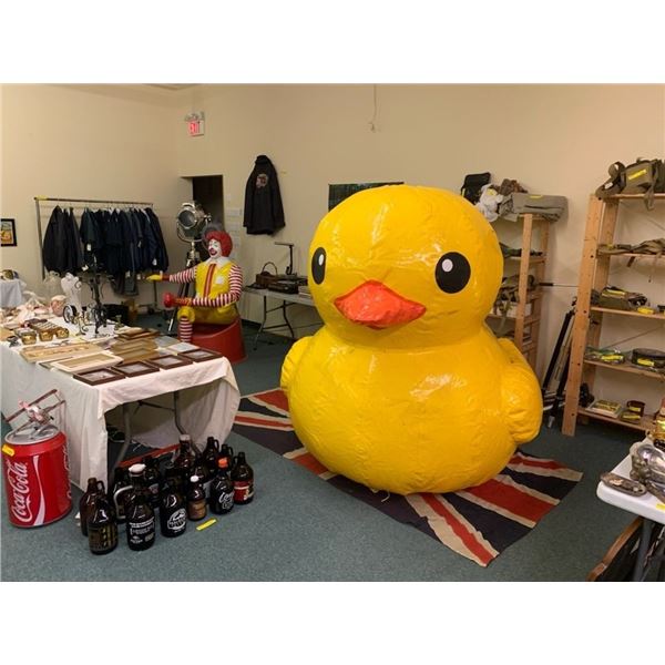 Large Blow Up Rubber Duckie - 7 feet with fast air pump