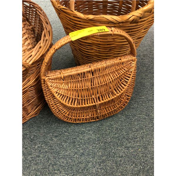 Collection of Wicker Baskets - approx. 9 baskets