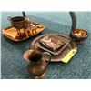 Image 1 : Group of Brass Collectibles incl. platters, teapot , jugs, etc.