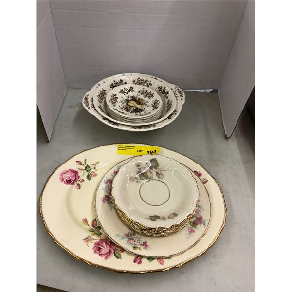Group of China - Windsor Fruit and Royal Swan - Bowls, Serving Platters and Dishes