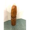 Image 3 : Carved Wooden Woman with veil - 23in tall