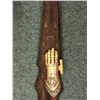 Image 5 : Large Leather Wrapped Crest with Armor approx. 34in and Snake Headed Cane approx. 36in