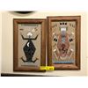 Image 1 : Two Framed Navajo Sandpainting each approx. 10in x 15 1/2in