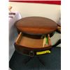 Image 2 : Antique Round End Table with drawer - approx. 20in round x 26 1/2in tall