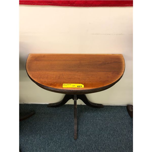 Antique Half Round Table - approx. 24in x 12 1/2in x 22in