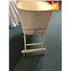 Image 3 : Vintage Bassinet on Stand with woven rattan - Cream coloured on wheels - excellent condition - just