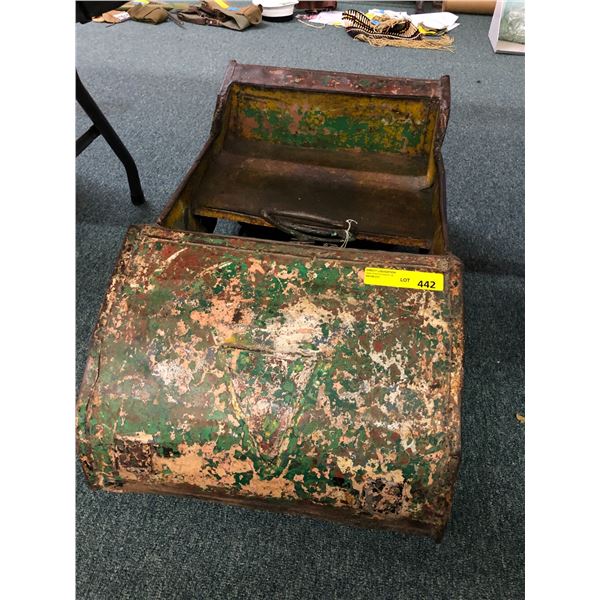 Antique Kids Solid Metal Push Car
