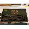 Image 1 : Joseph Lang & Son - Gun & Rifle Manufacturers Canvas Box with misc. vintage tools