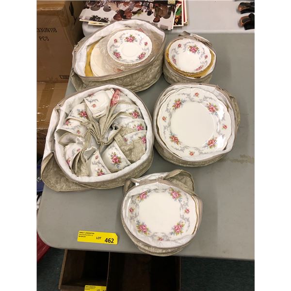 Group Lot of Royal Albert Dishes - Chantilly in protective zippered cases- approx. 32 pieces