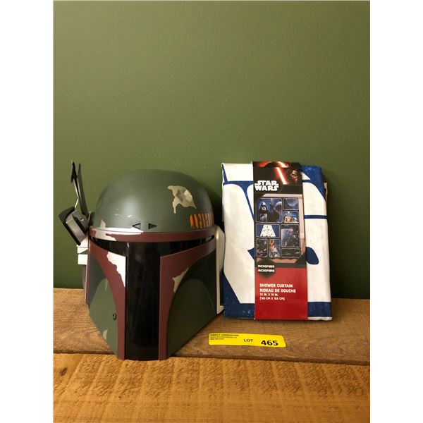 Star Wars Shower Curtain & Star Wars Helmet Prop