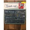 Image 1 : Fresh Up with 7up - Chalkboard - approx. 20in x 20in