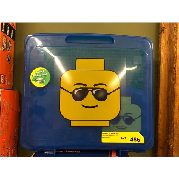 LEGO - two lego storage boxes with one base plate