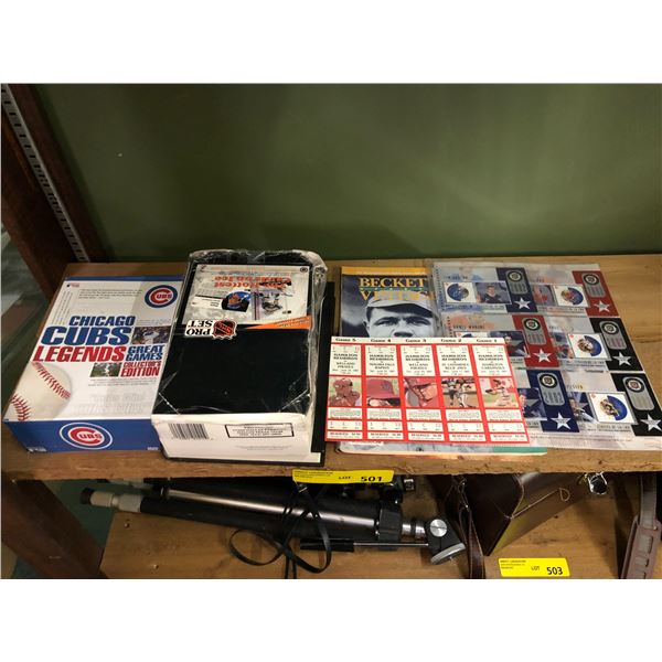 Group of Chicago Cubs Legends Great Games Collector's Edition - NHLL Pro Set Hockey Cards and misc.