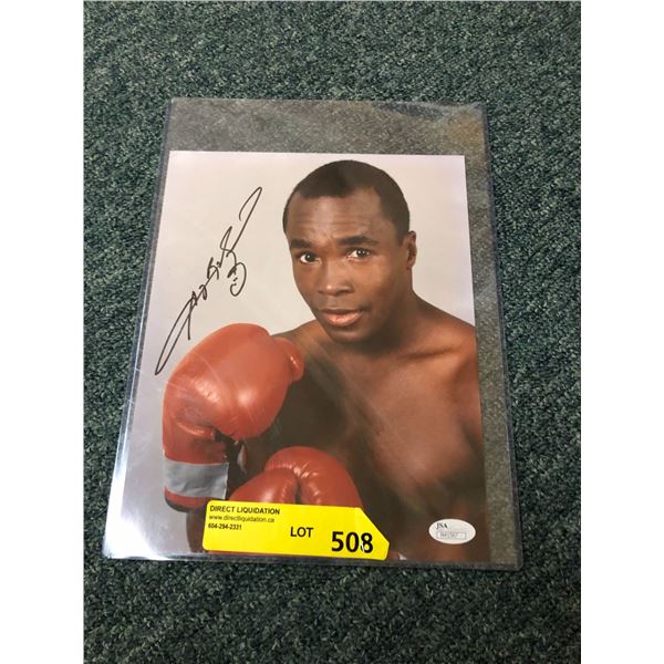 Sugar Ray Leonard - Autographed Picture with COA JSA # N41567