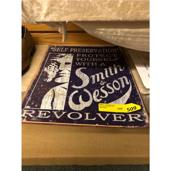 Self Preservation - Smith & Wesson Revolver advertisement - approx. 12 1/2in x 17in
