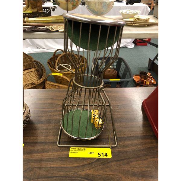 Vintage 1910's Gaming Device to be used with a felt betting pad - 12in tall