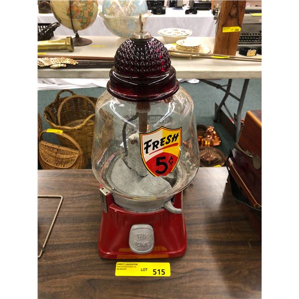 Rare Hot Peanut Vending Machine with Key - Electric