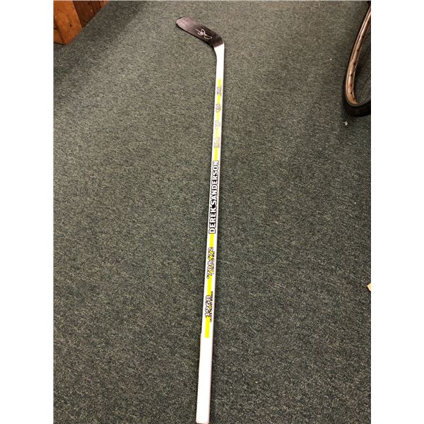 Autographed Hockey Stick - Derek Sanderson - The Boston Years 1967-1974
