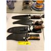 Image 1 : Group of 4 Reproduction Knifes in scabbards from a Samurai Show