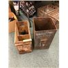 Image 1 : Antique Wood Box and Metal Storage Box
