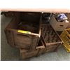 Image 1 : Three Vintage Wooden Crates  - King Size Mission Beverage Glass Bottles - approx. 24 bottles in one