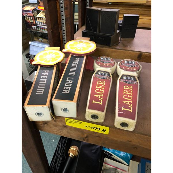 Four Beer Taps - Lutze (x2) and Pacific Mountain (x2)